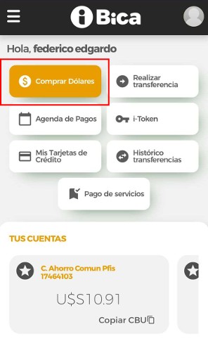 Comprá dólares con iBica en pocos pasos - Mutual del Club Atlético Pilar