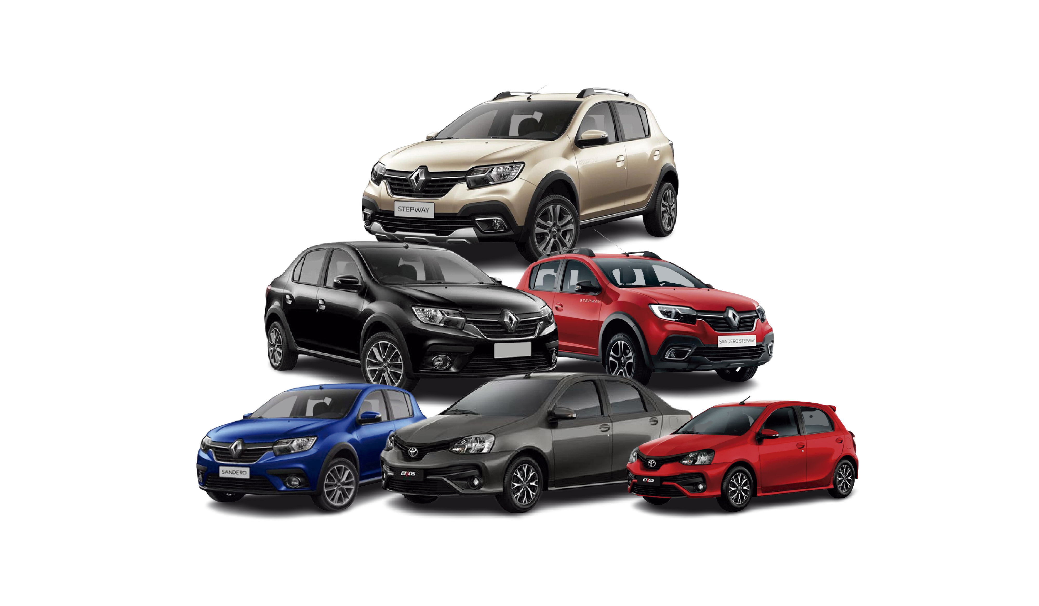 Fotos de los 6 autos 0KM que sortea el Bingo 2023 del Club Atlético Pilar