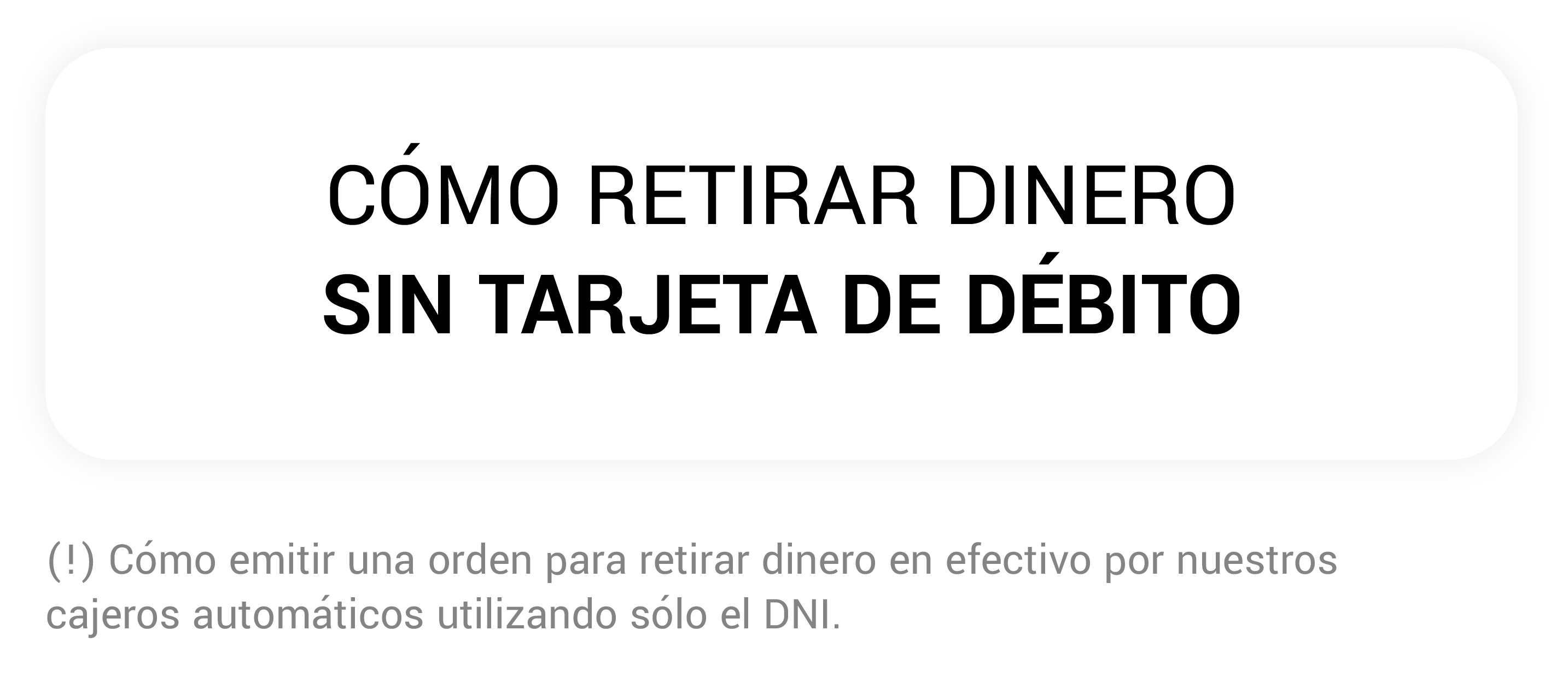 Botón de retirar dinero en efectivo por cajero sin tarjeta - Mutual del Club Atlético Pilar