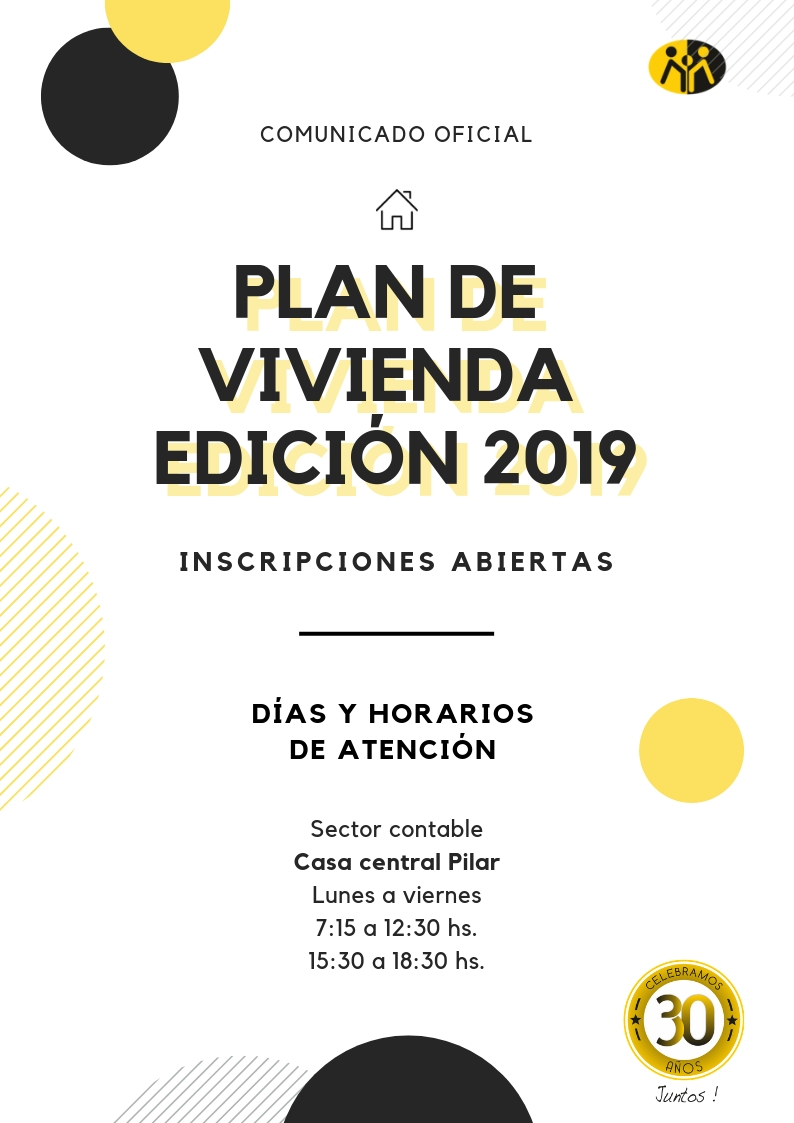 Plan de vivienda 2019 - Mutual de Pilar