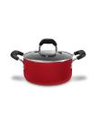 Cacerola Aluminio Brinox C-TP 24CM 4,50LTS Linea Saffron Rojo 7201-360 - Proveeduria de la Mutual del Club Atletico Pilar