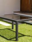 Mesa Indonesia Capuchino Vidrio + 6 Sillas Guinea Capuchino VOSS 2000 - Proveeduria de la Mutual del Club Atletico Pilar