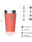 Vaso Pinta Coral Stanley 10-02282-173 - Proveeduria de la Mutual del Club Atletico Pilar