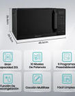 Microondas Hisense 20 LTS Black 700W 94H20MO45BKHB07 - Proveeduria de la Mutual del Club Atletico Pilar