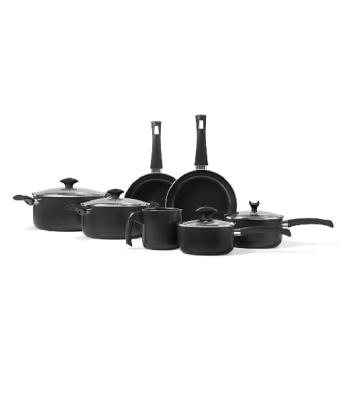 Cookware Set Black Aluminio 7 PZAS Linea Masala 7120/101 [7896502842735]