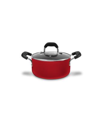 Cacerola Aluminio Brinox C/TP 24CM 4,50LTS Linea Saffron Rojo 7201/360 [7896502802142]