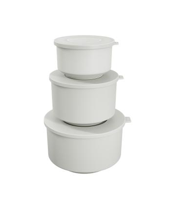 Juego de Contenedores de Plástico 500ML. 1L 2L Hoop Blanco 99262/1007 [7896553959161]