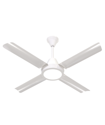 Ventilador de Techo 4 Palas de Acero Blanco Fusion Luz Led con Control Remoto [30131]