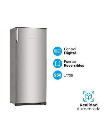 Freezer Vertical Kohinoor 250 LTS Acero KFVA 25/8 [026847]