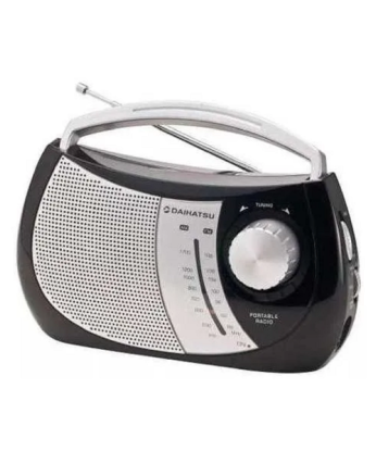 Radio Portatil Daihatsu AM-FM D-RP38-RD a Pila o 220V - Proveeduria de la Mutual del Club Atletico Pilar