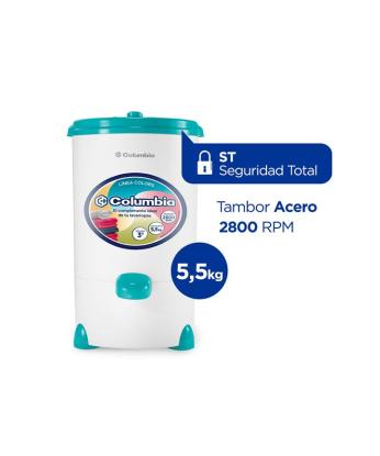 Secarropas Centrifugo Columbia 5,5 KGS 2800RPM Turquesa HTS 5503 [026835]