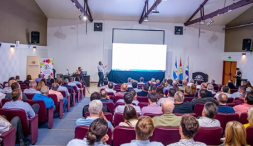 Foto del auditorio del municipio de San Carlos Centro donde se llevó a cabo el encuentro
