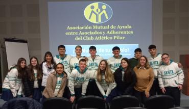 Charla sobre Mutualismo brindada por la Mutual del Club Atlético Pilar en el Colegio Santa Marta