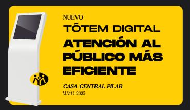 Casa Central Pilar incorpora un nuevo tótem digital para optimizar la atención al público