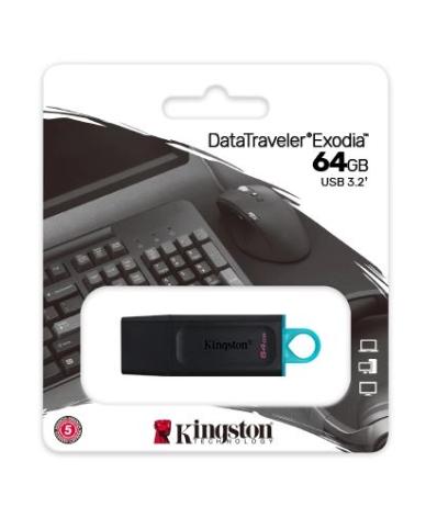 Pen drive Kingston 64GB Exodia 3.2 Data Traveler - Proveeduría de la Mutual del Club Atlético Pilar