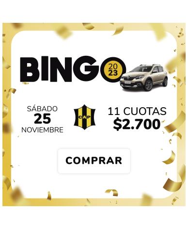 Flyer del nuevo Bingo 2023 del Club Atlético Pilar - Mutual del Club Atlético Pilar