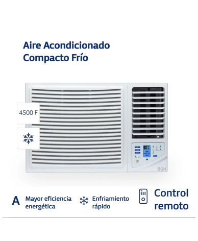 Aire Acondicionado BGH 5200W BC52WFQ Ventana Frio Solo - Proveeduria de la Mutual del Club Atletico Pilar