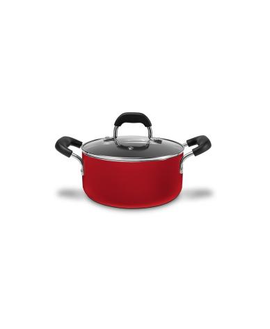 Cacerola Aluminio Brinox C-TP 24CM 4,50LTS Linea Saffron Rojo 7201-360 - Proveeduria de la Mutual del Club Atletico Pilar