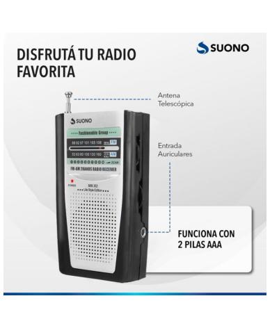 Radio Portatil Suono AM-FM AYV0118 - Proveeduria de la Mutual del Club Atletico Pilar