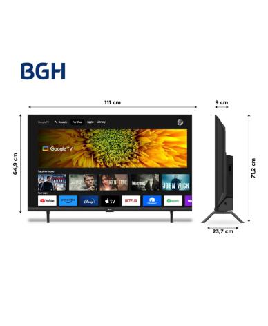 TV BGH 50 Smart 4K Google TV B5023US6G - Proveeduria de la Mutual del Club Atletico Pilar