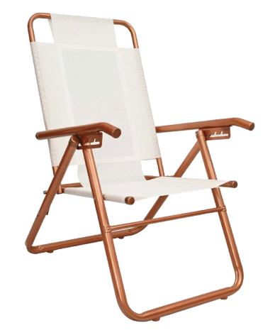Reposera Plegable Descansar 80041 5 Posiciones Caño Aluminio 1 1-4 Cobre - Proveeduria de la Mutual del Club Atletico Pilar