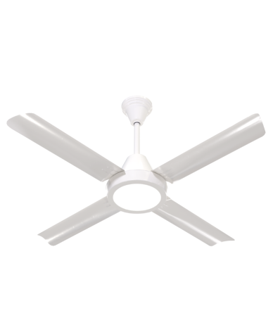 Ventilador de Techo 4 Palas de Acero Blanco Fusion Luz Led - Proveeduria de la Mutual del Club Atletico Pilar