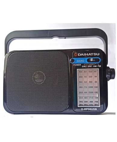 Radio Portatil Daihatu AM-FM D-RP50USB Carga USB - Proveeduria de la Mutual del Club Atletico Pilar