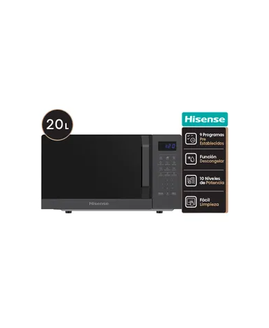 Microondas Hisense 20 LTS Black 700W 94H20MO45BKHB07 - Proveeduria de la Mutual del Club Atletico Pilar