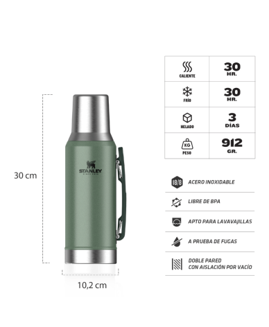 Termo Stanley Mate 1.2 LTS Verde - Proveeduria de la Mutual del Club Atletico Pilar